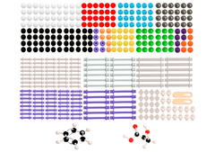 SD6500 – MODELO MOLECULAR AVANÇADO ORGÂNICO E INORGÂNICO C/ 810 PEÇAS - Mix Anatomy - Simuladores e Modelos Anatômicos