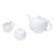 CJ 3PC PORCELANA P/CAFE BIRDS BRANCO