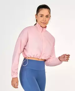 Jaqueta cropped regulagens AG - rosa - comprar online