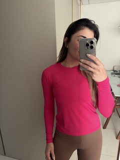 Blusa manga longa proteção - pink - comprar online