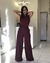 Conjunto Pantalona e Cropped Marsala - comprar online