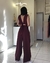 Conjunto Pantalona e Cropped Marsala na internet