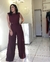 Conjunto Pantalona e Cropped Marsala