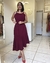 Vestido Midi Assimétrico Marsala - loja online