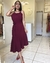 Vestido Midi Assimétrico Marsala