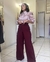 Calça Pantalona Faixa Vinho - Pérola Deusa: Loja de Roupas - Roupas, Look Trabalho, Moda Online