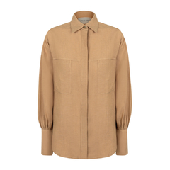 CAMISA PURO LINHO CLÁSSICA MANGA LONGA / CLASSIC PURE LINEN LONG SLEEVE SHIRT - loja online