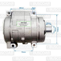 Compressor 10S17C Sem Embreagem - comprar online