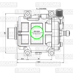 Compressor Unicla UX120 2A 125mm V 12v - loja online