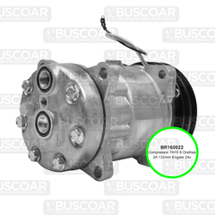 Compressor 7H15 8 Orelhas 2A 132mm Engate 24v - BUSCOAR Ar Condicionado para Ônibus