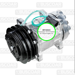 Compressor 7H15 8 Orelhas 2A 132mm Engate 12v - BUSCOAR Ar Condicionado para Ônibus