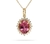 Gargantilha Turmalina Pink & Diamantes em Ouro 18k