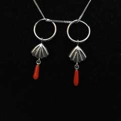 Aros con Coral Rojo - comprar online