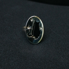 Anillo con Silueta Felina