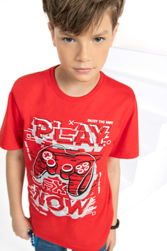 Camiseta Play Now Jhonny Fox manga curta na internet