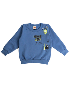 Conjunto Monster Azul c/ Preto- Livy - Dois Amores Mundo Infantil