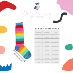 Meia 3/4 Quadriculada Rosa - Cantarola - Dois Amores Mundo Infantil