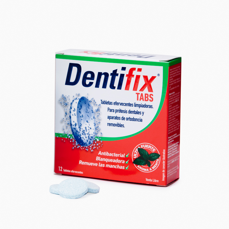 Tabletas limpiadoras prótesis dentales Benfix y ortodoncias