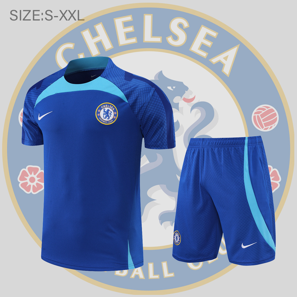 Kit Treino Chelsea Azul 22/23 Nike Masculina