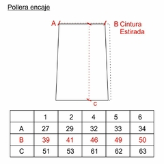 Pollera de encaje - comprar online