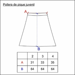 Pollera pique juvenil - ZAKTZNIUT