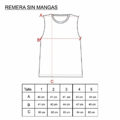 Remera sin manga - tienda online