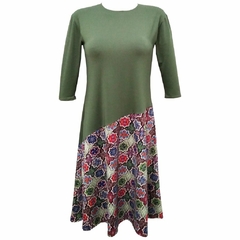 VESTIDO COMBINADO VERDE - comprar online