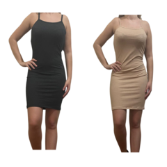 KIT C/2 Vestidos Alcinha Canelado - loja online