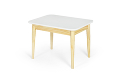 Mesa Bélgica Infantil Natural Branco Fosco