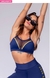 Top Aesthetic Fitness Azul com Recortes em Tule