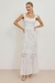 vestido longo laise off white