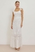 vestido longo laise off white - MV fashion