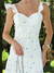 Vestido Midi de Algodão Off-White Com Bordados Delicados na Cor Azul Bluebell Off-White - comprar online