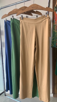 Calça Linho Pantalona Fivela