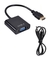 Conversor HDMI Macho para VGA Fêmea + Áudio 19cm F3 - 121