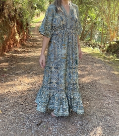 Vestido Longo de Seda Indiana - Mudras Art