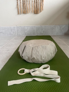 Zafu Almofada para Meditação + Faixa de Yoga - Mudras Art