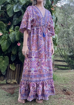 Vestido Longo de Seda Indiana - comprar online