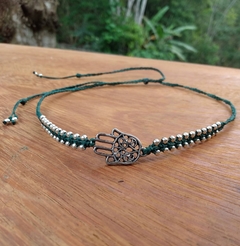 Colar Choker Mão de Fátima/ Macrame na internet