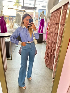 Calça Jeans Wide Leg Consciência na internet