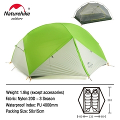 Imagem do Barraca Naturehike Mongar 2P 20D Ultralight