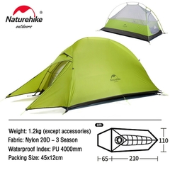 Imagem do Barraca Naturehike CloudUP 1P 20D Ultralight