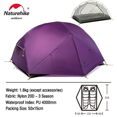 Barraca Naturehike Mongar 2P 20D Ultralight - comprar online