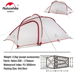 Barraca Naturehike Hiby 3P 20D - Loja do Mochileiro | Equipamentos Outdoor