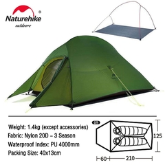 Imagem do Barraca Naturehike CloudUP 2P 20D Ultralight