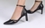 SCARPIN COURO COM TORNOZELEIRA E METAIS 8CM - 12-PRETO - 37