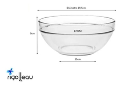 Bowl Apilable Mediano 1700ml Rigolleau x6 uni - comprar online