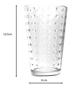 Vaso Noa Cuadros Trago Largo Rigolleau 400ml X12UNI - comprar online