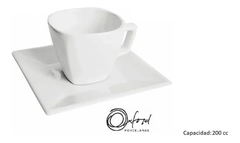 Taza De Té Y Plato Cuadrado Blanco Oxford - comprar online