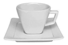 Taza De Té Y Plato Cuadrado Blanco Oxford